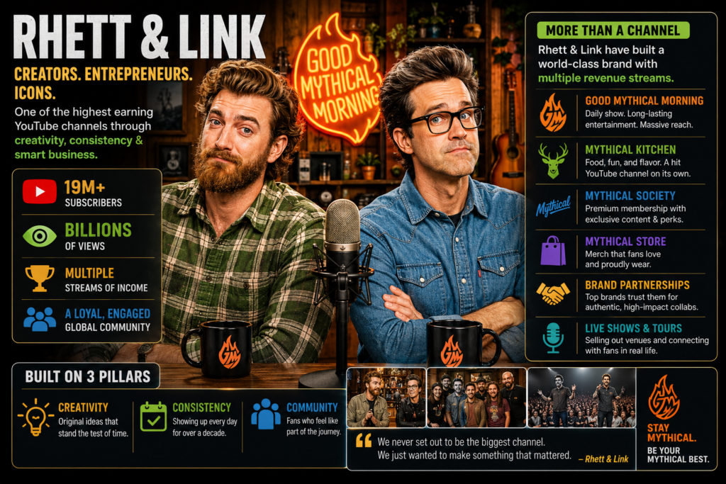 3. Rhett & Link and their place in highest earning youtube channels