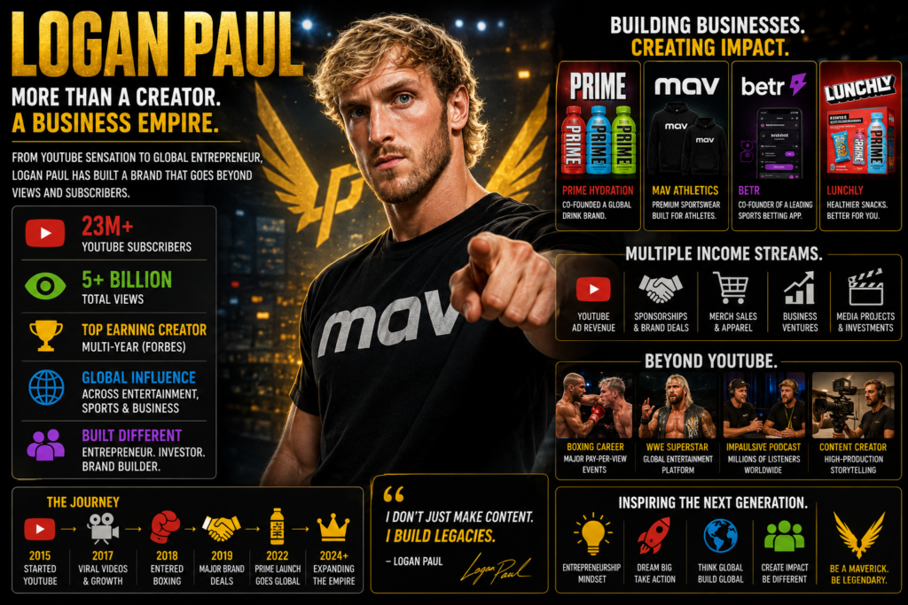 9. Logan Paul and creator business beyond highest earning youtube channels